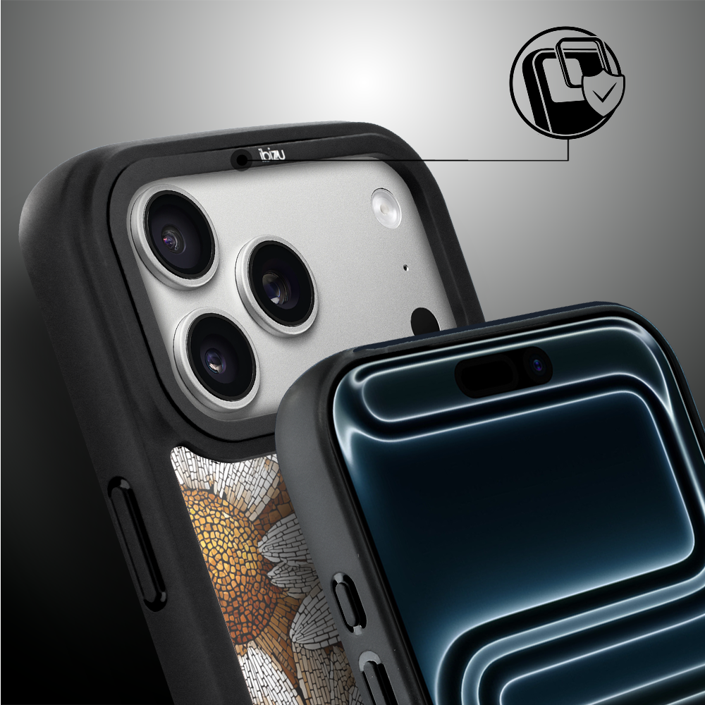 Etui do iPhone 17 Pro Max IBIZU DropGuard Matt z MagSafe, Modern Classics, Mozaika Rumianków 17pro_DM-2