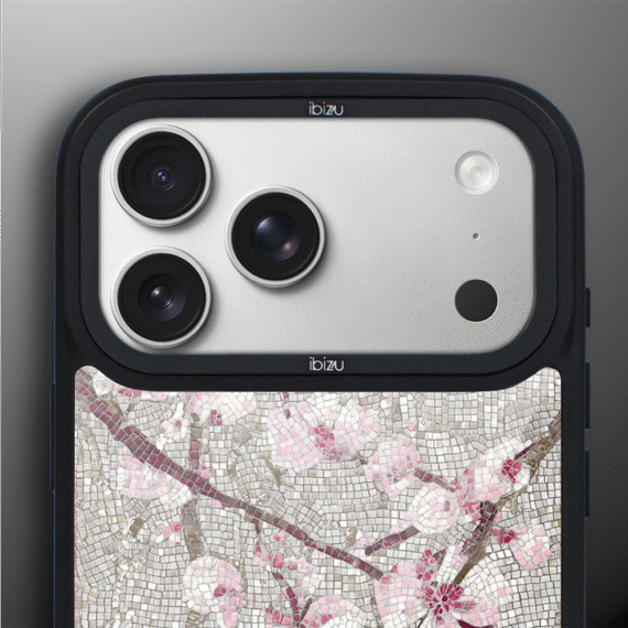 Etui do iPhone 17 Pro Max IBIZU DropGuard Matt z MagSafe, Modern Classics, Mozaika kwitnącej wiśni 17pro_DM