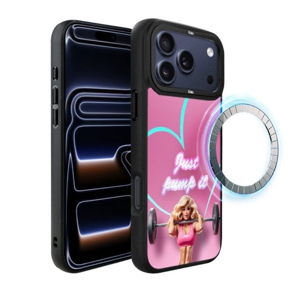 Etui do iPhone 17 Pro Max IBIZU DropGuard Matt z MagSafe, #Move, Pump it love
