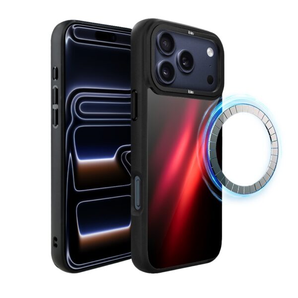 Etui do iPhone 17 Pro IBIZU DropGuard Matt z MagSafe, Twilight Dreams, Czerwona Nebula