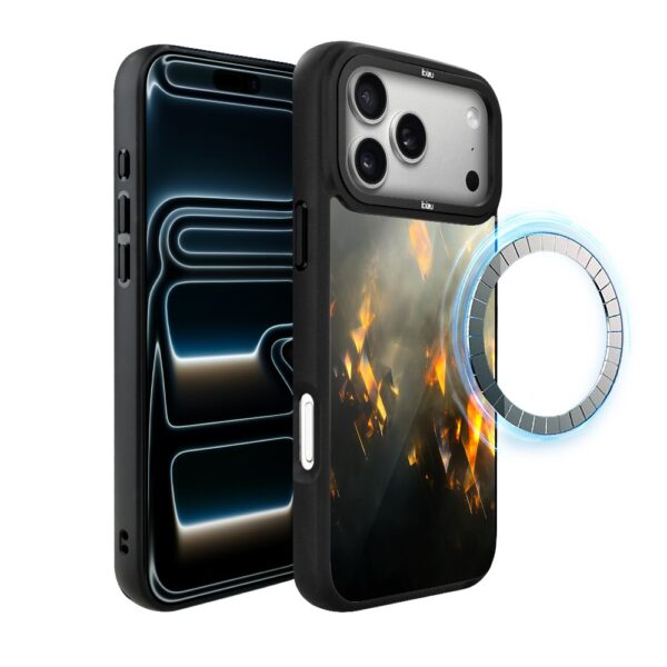 Etui do iPhone 17 Pro Max IBIZU DropGuard Matt z MagSafe, Twilight Dreams, Golden Sparks