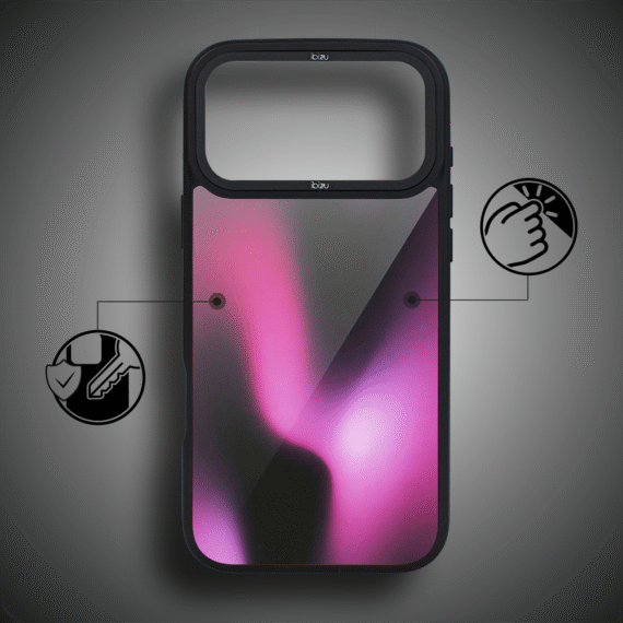 Etui do iPhone 17 Pro Max IBIZU DropGuard Matt z MagSafe, Twilight Dreams, Magenta Flow 17pro_DM-5