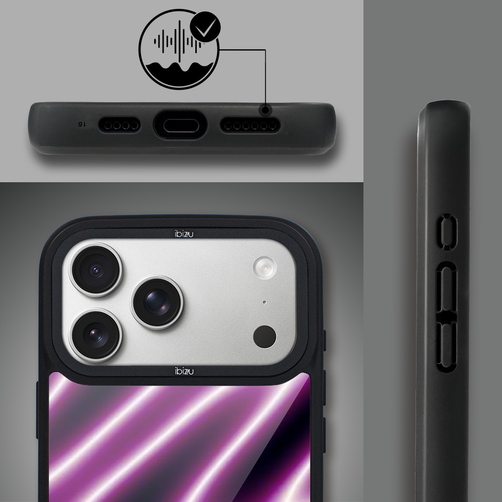 Etui do iPhone 17 Pro Max IBIZU DropGuard Matt z MagSafe, Twilight Dreams, Neonowa fala 17pro_DM-1