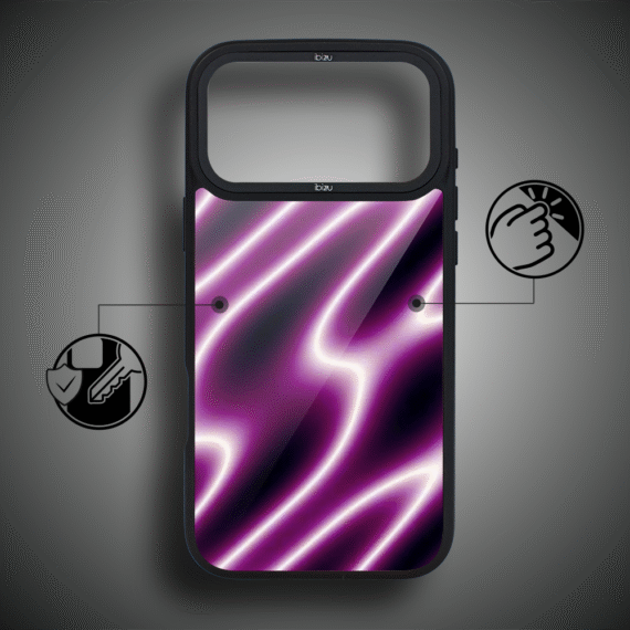 Etui do iPhone 17 Pro Max IBIZU DropGuard Matt z MagSafe, Twilight Dreams, Neonowa fala 17pro_DM-5