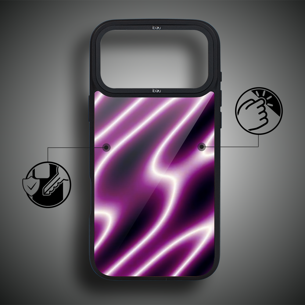 Etui do iPhone 17 Pro Max IBIZU DropGuard Matt z MagSafe, Twilight Dreams, Neonowa fala 17pro_DM-5