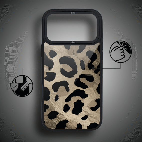 Etui do iPhone 17 Pro Max IBIZU DropGuard Matt z MagSafe, Zew Natury, Dziki Leopard 17pro_DM-5