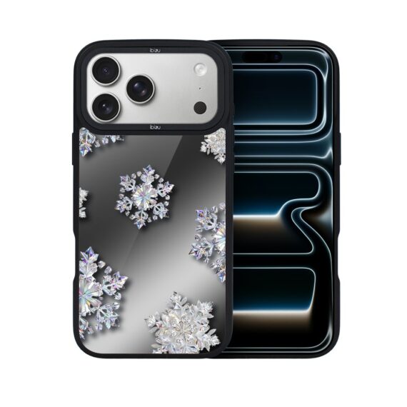 Etui do iPhone 17 Pro Max IBIZU DropGuard Matt z MagSafe, Zimowa magia, Królewskie płatki śniegu 17pro_DM-7