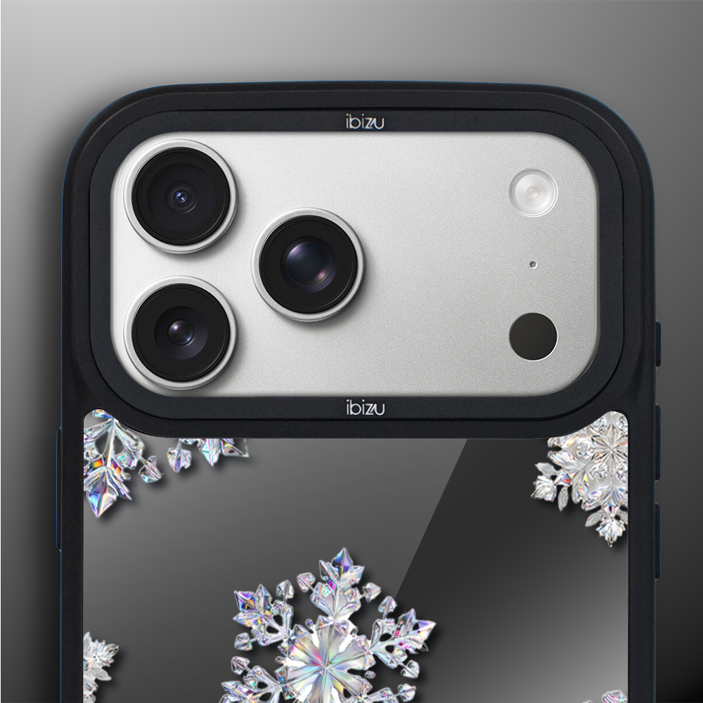 Etui do iPhone 17 Pro Max IBIZU DropGuard Matt z MagSafe, Zimowa magia, Królewskie płatki śniegu 17pro_DM