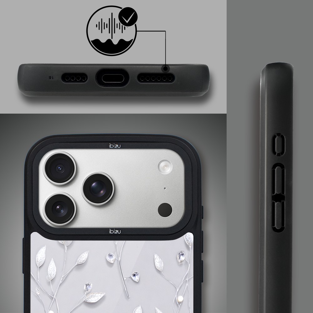 Etui do iPhone 17 Pro Max IBIZU DropGuard Matt z MagSafe, Zimowa magia, Lodowe kwiaty 17pro_DM-1