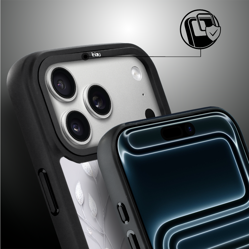 Etui do iPhone 17 Pro Max IBIZU DropGuard Matt z MagSafe, Zimowa magia, Lodowe kwiaty 17pro_DM-2