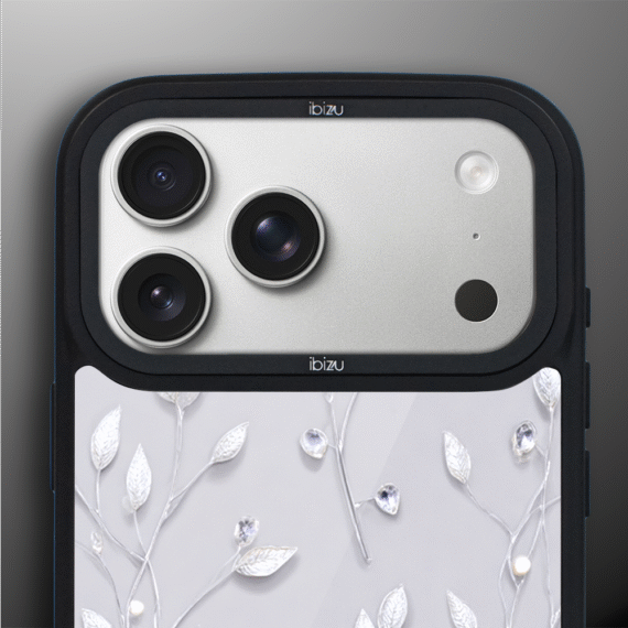 Etui do iPhone 17 Pro Max IBIZU DropGuard Matt z MagSafe, Zimowa magia, Lodowe kwiaty 17pro_DM