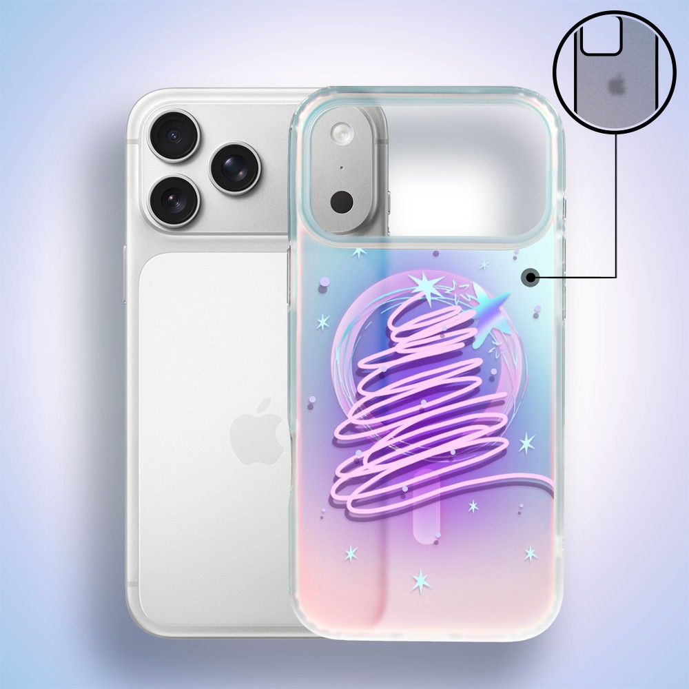 Etui do iPhone 17 Pro Max, MagSafe Christmas, neonowa choinka, zmieniające kolor 17 Pro i Pro Max-1