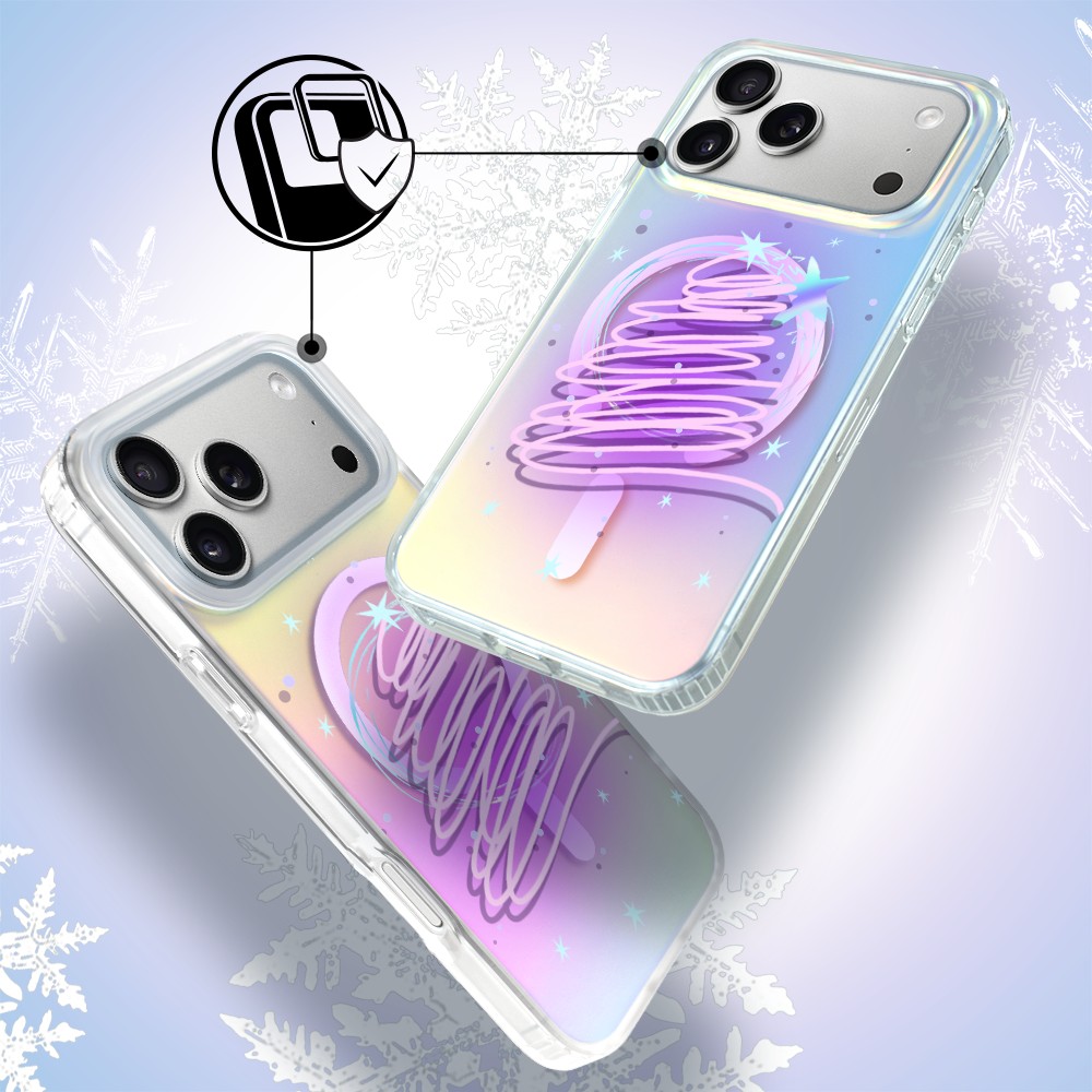 Etui do iPhone 17 Pro Max, MagSafe Christmas, neonowa choinka, zmieniające kolor 17 Pro i Pro Max-3