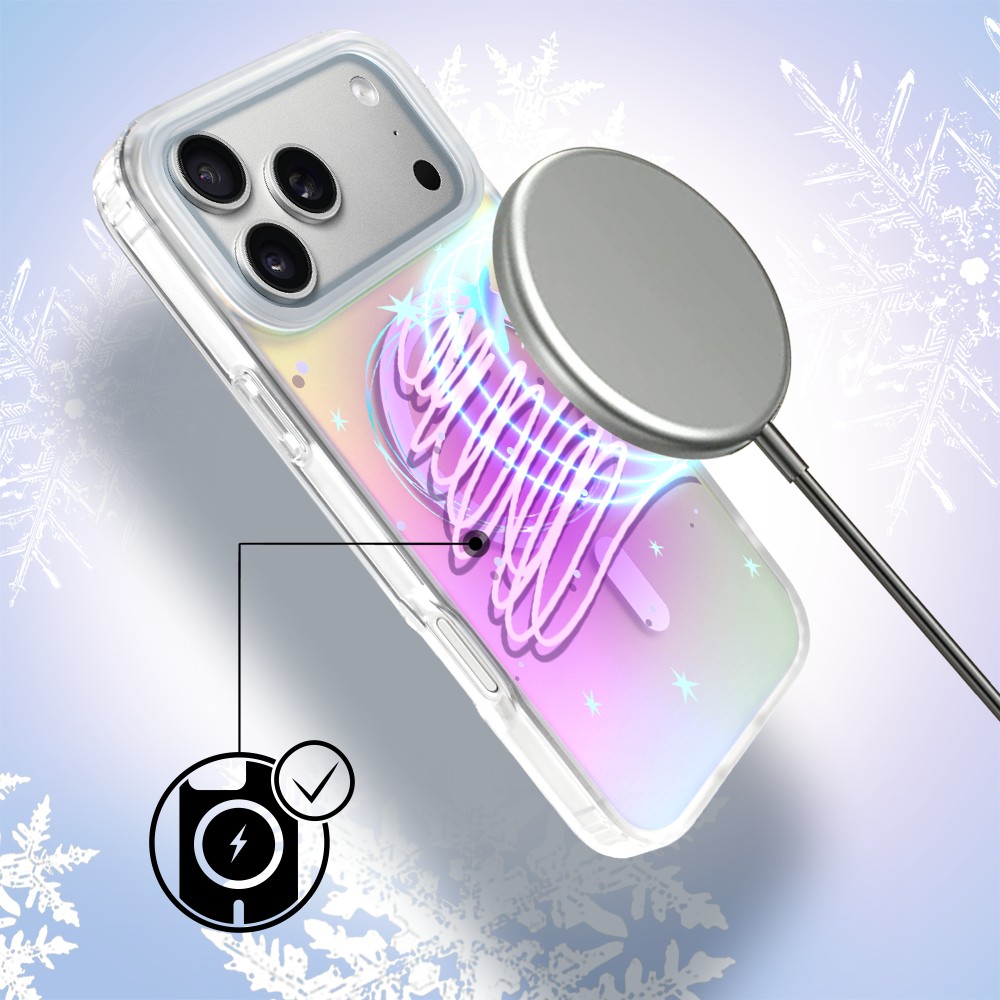 Etui do iPhone 17 Pro Max, MagSafe Christmas, neonowa choinka, zmieniające kolor 17 Pro i Pro Max-4