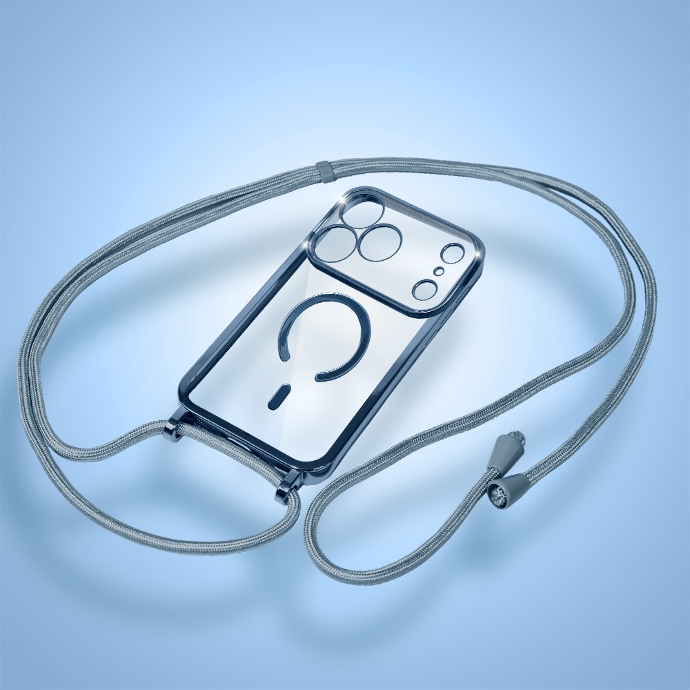 Etui do iPhone 17 Pro Max Magsafe Slim Crossbody, jak torebka, granatowe (1)