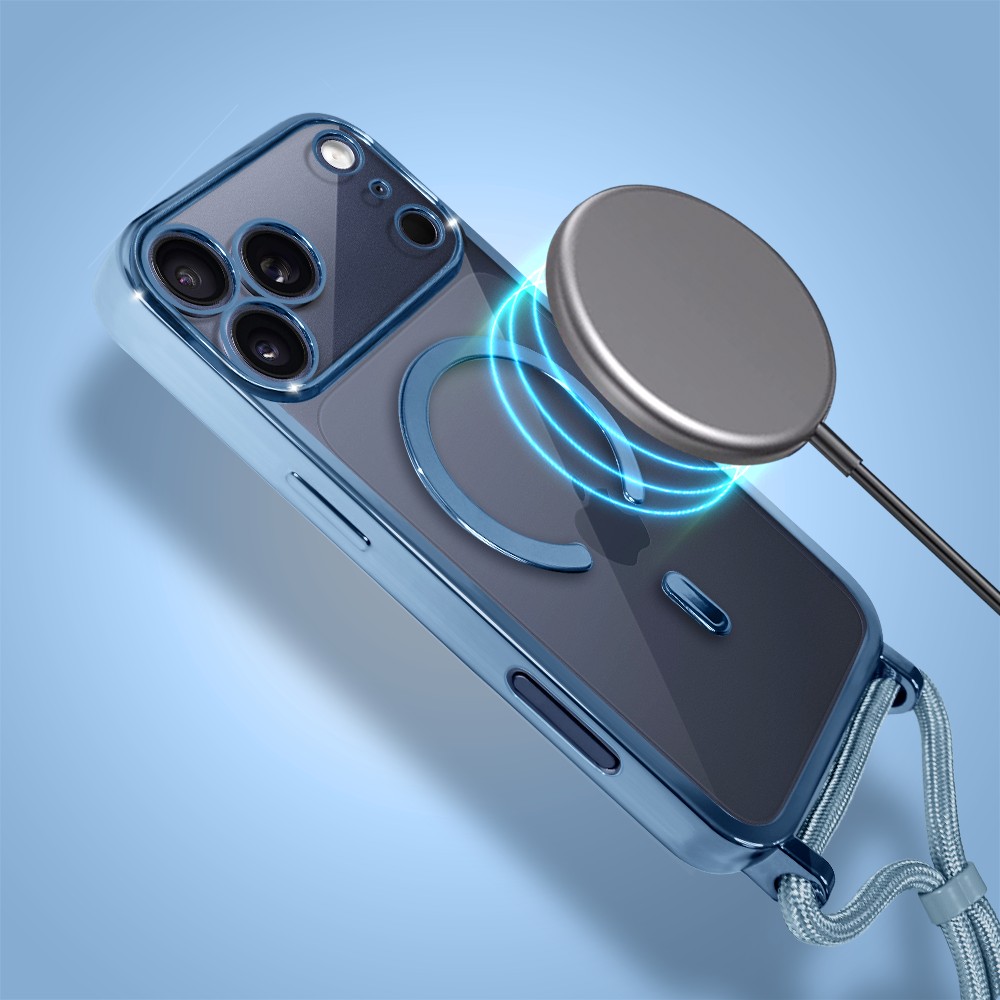 Etui do iPhone 17 Pro Max Magsafe Slim Crossbody, jak torebka, granatowe (7)