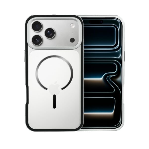 Etui do iPhone 17 Pro Metal Defender, metalowa ramka z MagSafe, srebrne