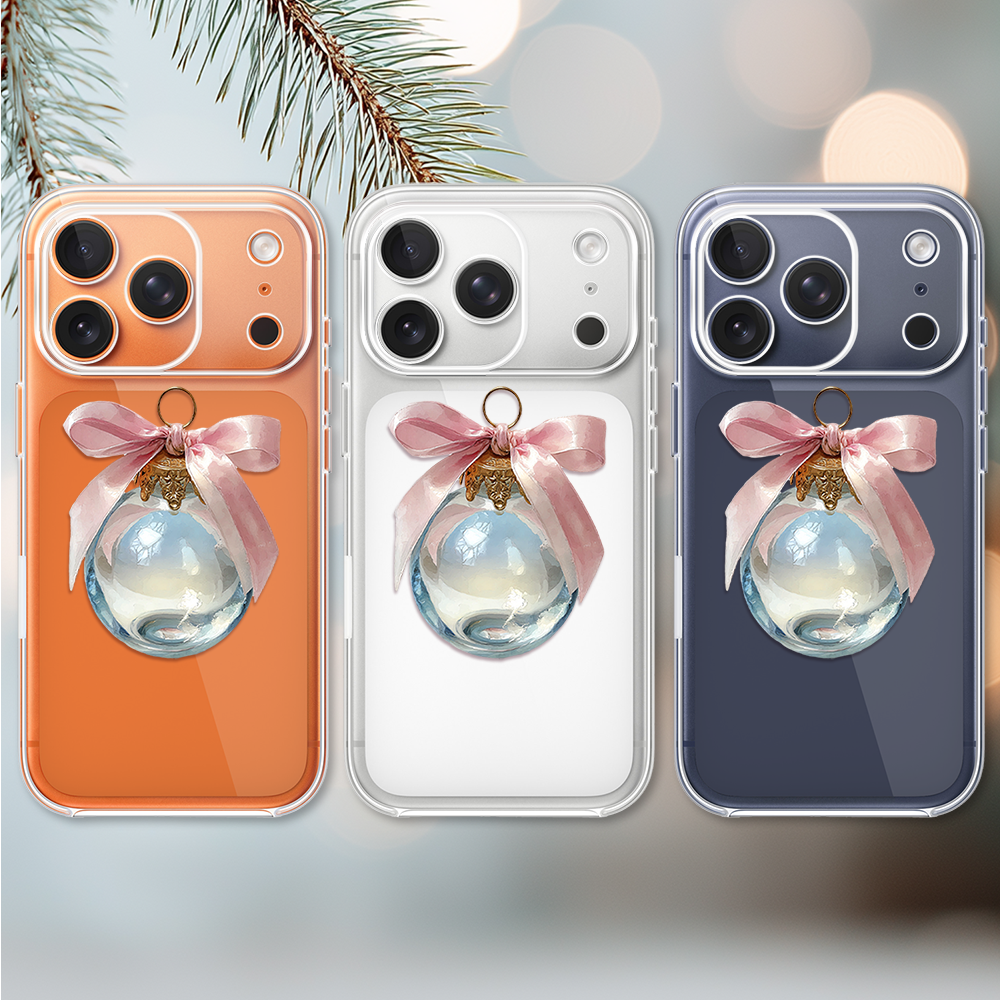 Etui do iPhone 17 Pro Max, Przytulne święta, Kryształowa bombka, przeźroczyste2