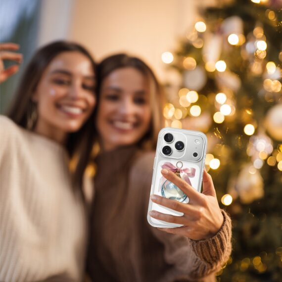 Etui do iPhone 17 Pro Max, Przytulne święta, Kryształowa bombka, przeźroczyste5