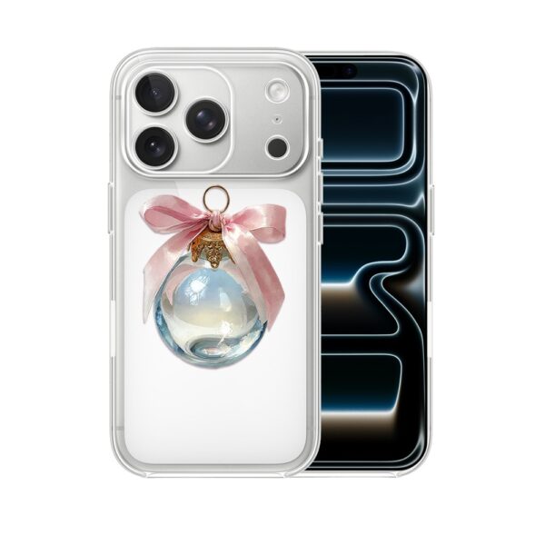 Etui do iPhone 17 Pro, Przytulne święta, Kryształowa bombka, przeźroczyste