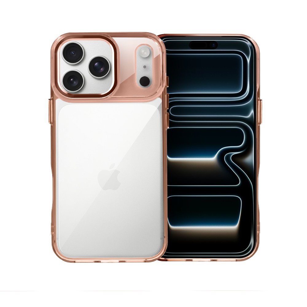 Etui do iPhone 17 Pro Max Super Hybrid, twardy tył, metalowe ozdoby, tytan pustynny (5)