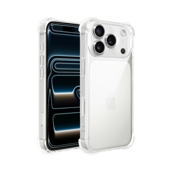 Etui do iPhone 17 Pro pancerne anti-shock ze wzmocnionymi krawędziami, przeźroczyste (4)