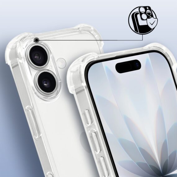 Etui do iPhone 17 pancerne anti-shock ze wzmocnionymi krawędziami, przeźroczyste (2)