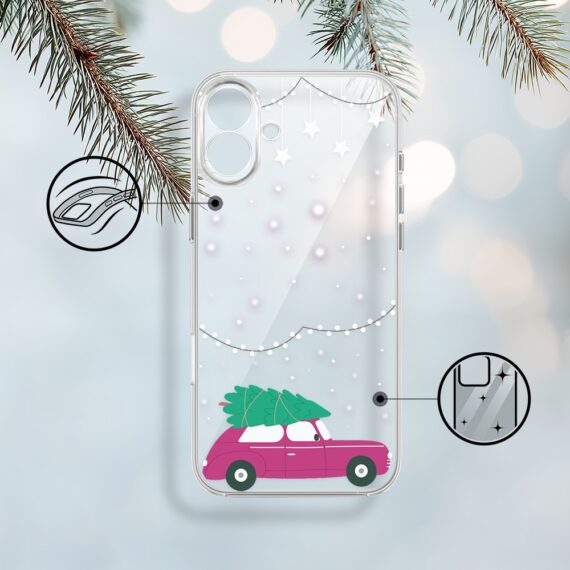 Etui do iPhone 17, podróż do świąt, przeźroczyste 17-1