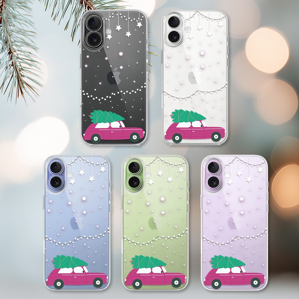 Etui do iPhone 17, podróż do świąt, przeźroczyste 17-2