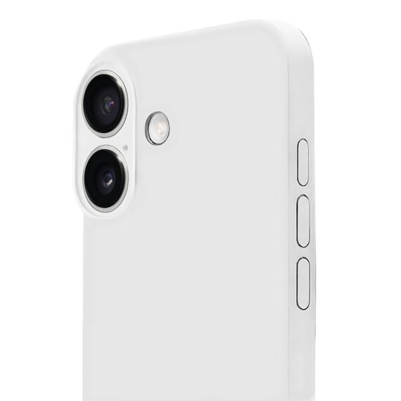 Etui do iPhone 17 silikonowe z mikrofibrą soft touch z osłoną na aparat, białe alabastrowe (9)