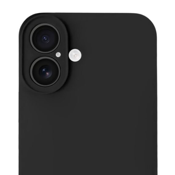 Etui do iPhone 17 silikonowe z mikrofibrą soft touch z osłoną na aparat, czarne (8)