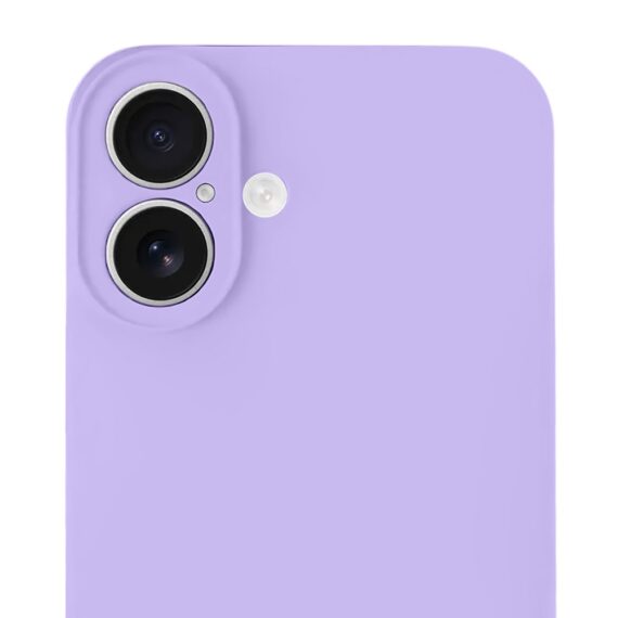 Etui do iPhone 17 silikonowe z mikrofibrą soft touch z osłoną na aparat, fioletowe liliowe (8)