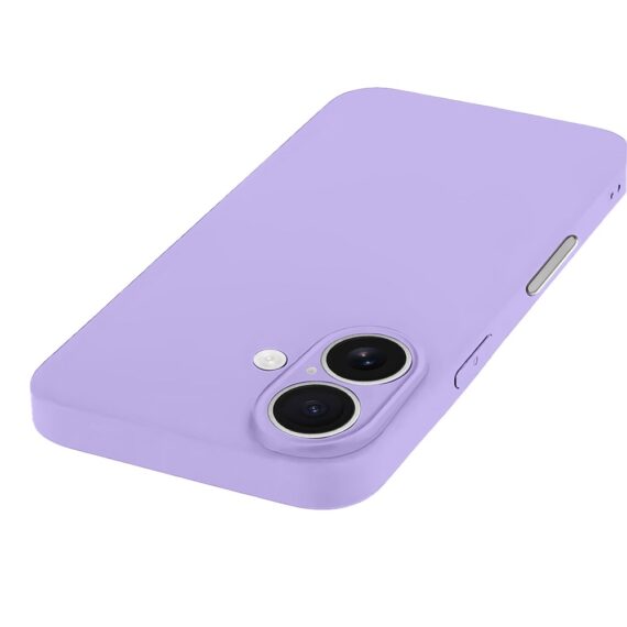 Etui do iPhone 17 silikonowe z mikrofibrą soft touch z osłoną na aparat, fioletowe liliowe (9)