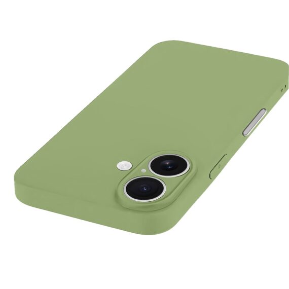Etui do iPhone 17 silikonowe z mikrofibrą soft touch z osłoną na aparat, jaśminowa zieleń (8)
