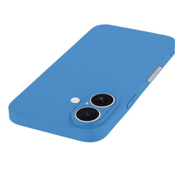 Etui do iPhone 17 silikonowe z mikrofibrą soft touch z osłoną na aparat, niebieskie (1)