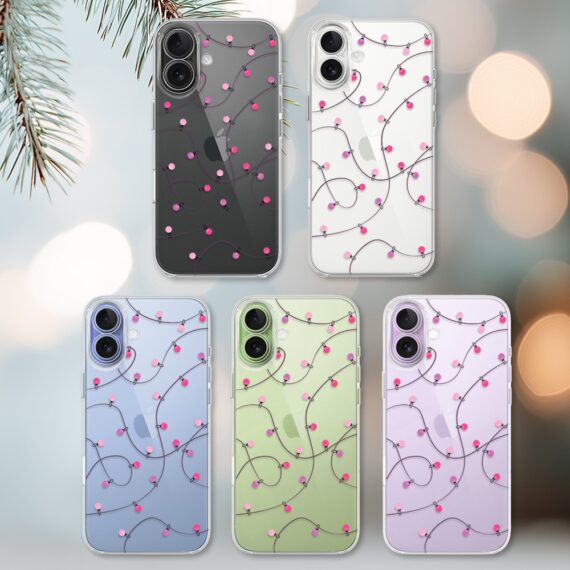 Etui do iPhone 17, światełka świąteczne, przeźroczyste 17-2