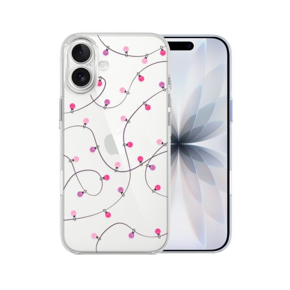 Etui do iPhone 17, światełka świąteczne, przeźroczyste 17