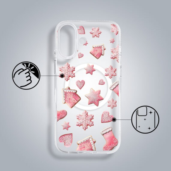 Etui-do-iPhone-17-z-MagSafe-Przytulne-swieta-Rozowe-pierniczki-przezroczyste-2