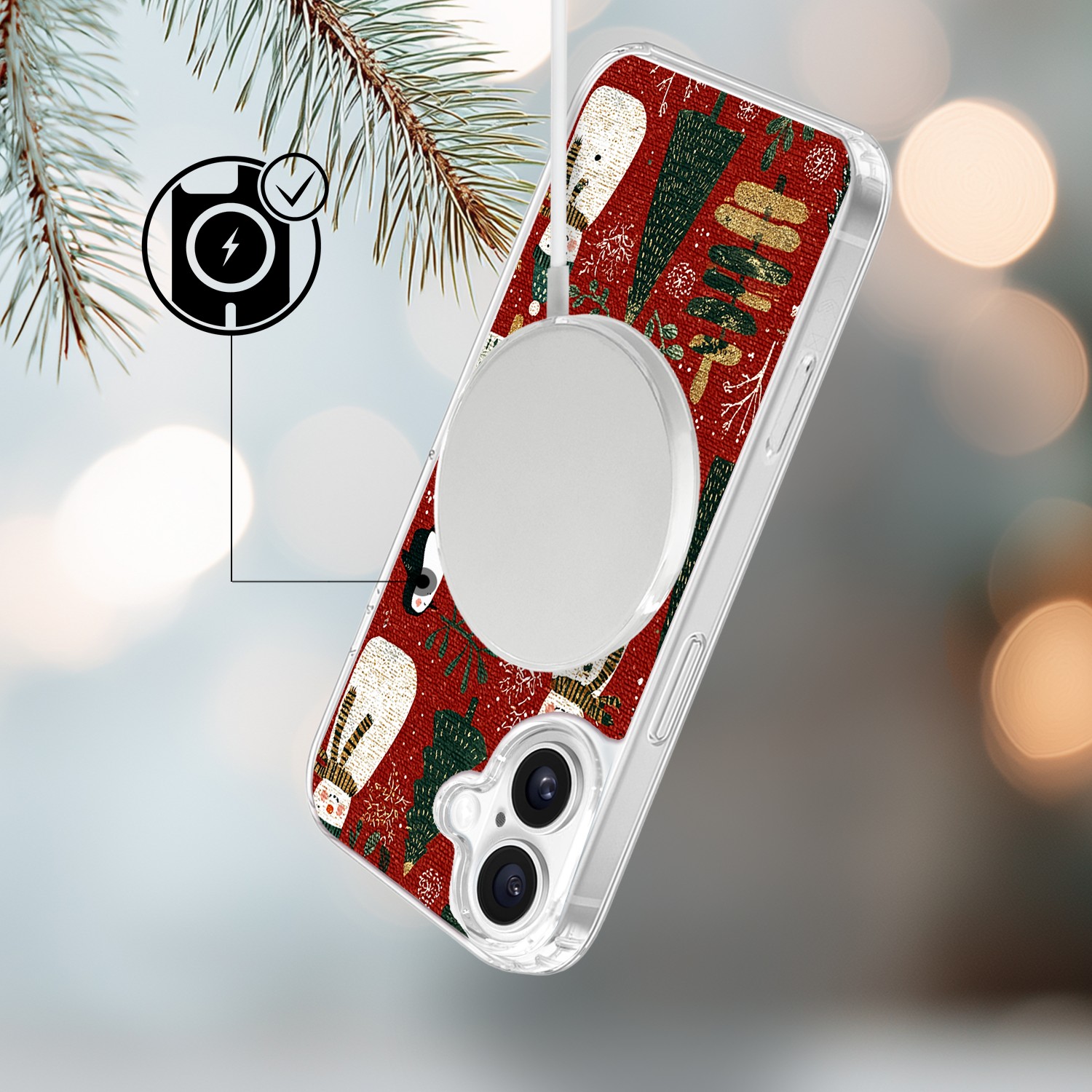 Etui do iPhone 17 z MagSafe, Przytulne święta, Rustykalna świąteczna kraina 17-3