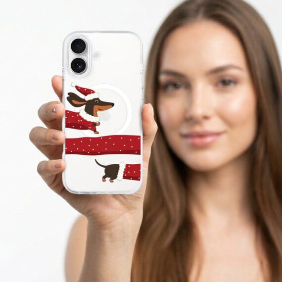 Etui-do-iPhone-17-z-MagSafe-Przytulne-swieta-Swiateczny-jamnik-przezroczyste-5