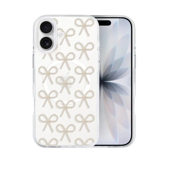 Etui-do-iPhone-17-z-MagSafe-Przytulne-swieta-Zlote-kokardki-przezroczyste-1