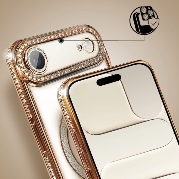 Etui do iPhone Air Diadem Glow, błyszczące z MagSafe, przeźroczyste, złote (6)