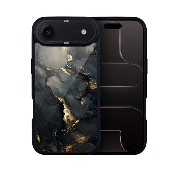 Etui do iPhone Air IBIZU DropGuard Matt z MagSafe, Ethereal Essence, Czarny diament ze złotemAIR_DM-7