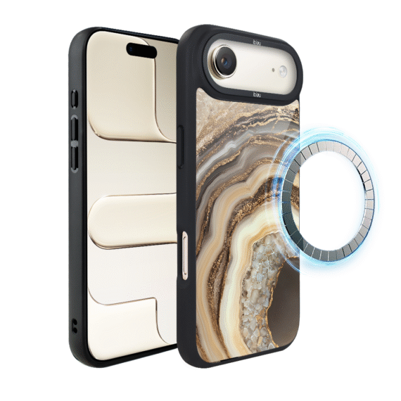 Etui do iPhone Air IBIZU DropGuard Matt z MagSafe, Ethereal Essence, Miodowy Agat AIR_DM-6