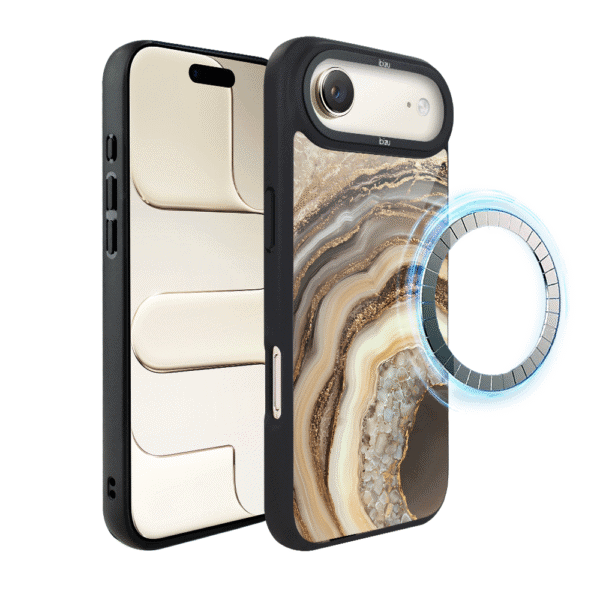 Etui do iPhone Air IBIZU DropGuard Matt z MagSafe, Ethereal Essence, Miodowy Agat