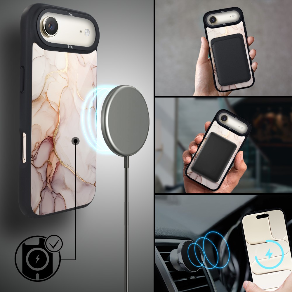 Etui do iPhone Air IBIZU DropGuard Matt z MagSafe, Ethereal Essence, Różany alabaster AIR_DM-4