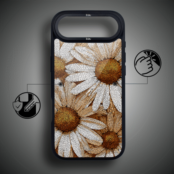 Etui do iPhone Air IBIZU DropGuard Matt z MagSafe, Modern Classics, Mozaika Rumianków AIR_DM-5