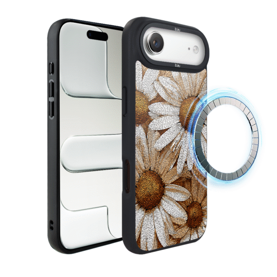 Etui do iPhone Air IBIZU DropGuard Matt z MagSafe, Modern Classics, Mozaika Rumianków AIR_DM-6