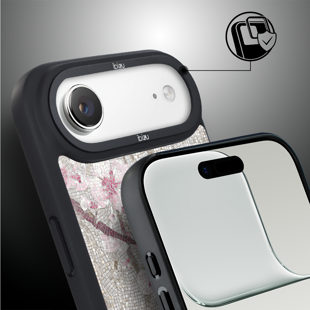 Etui do iPhone Air IBIZU DropGuard Matt z MagSafe, Modern Classics, Mozaika kwitnącej wiśni AIR_DM-2