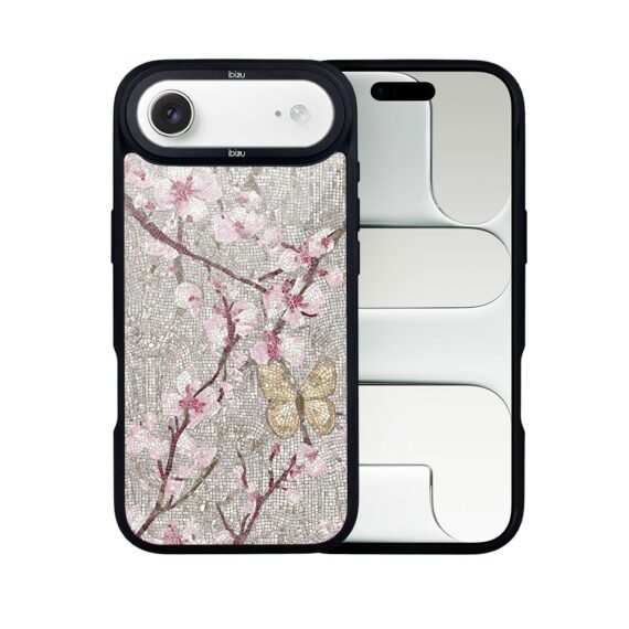 Etui do iPhone Air IBIZU DropGuard Matt z MagSafe, Modern Classics, Mozaika kwitnącej wiśni AIR_DM-7